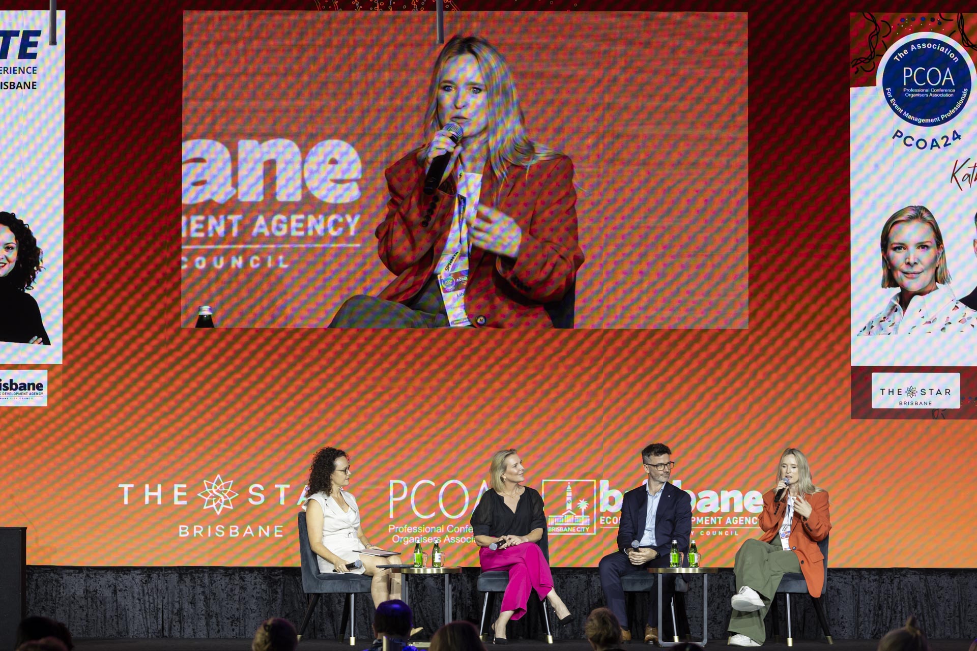 Libbie on screen at PCOA24 Brisbane